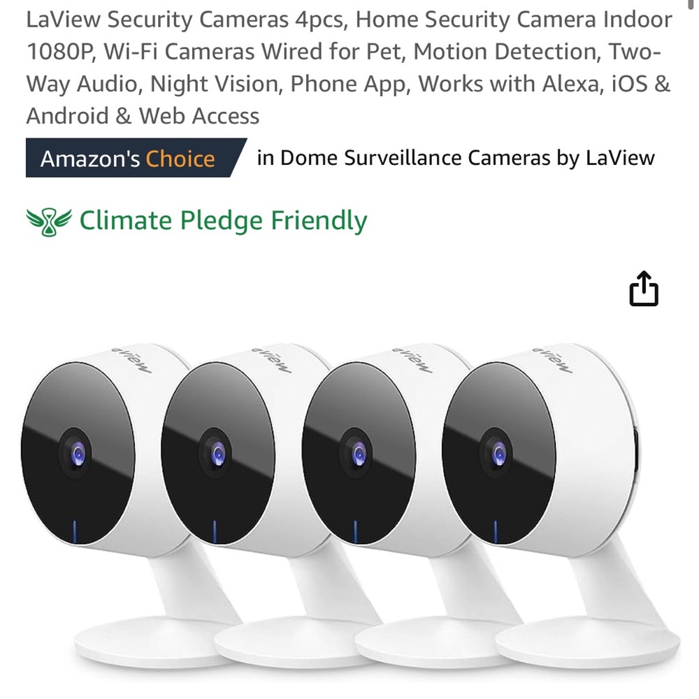 4 pet cams or nanny cams security cams